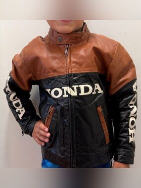 Handcrafted Leather Kids' Motorcycle Jacket